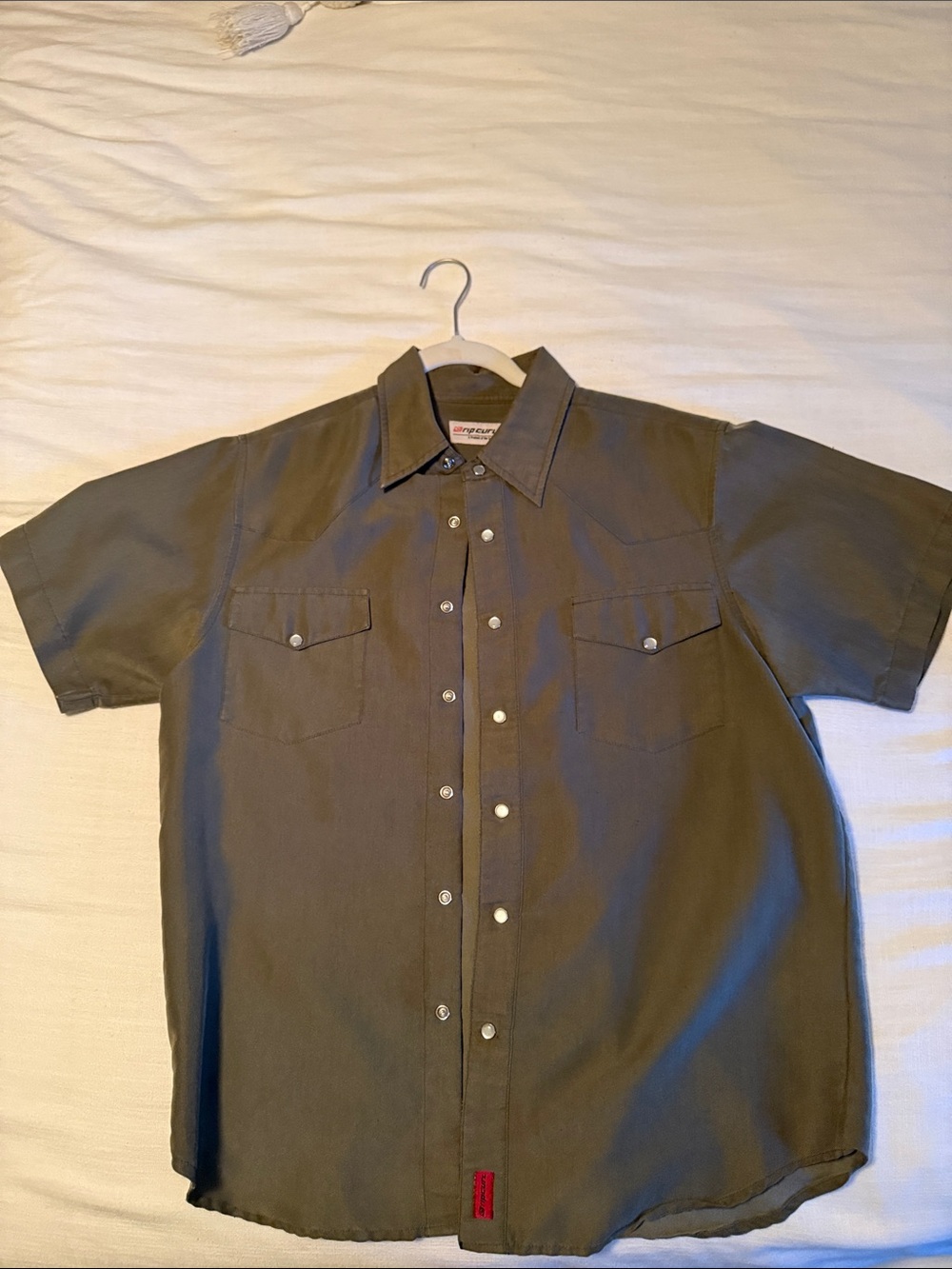 Rip Curl Gray Short-Sleeve Button-Down Shirt